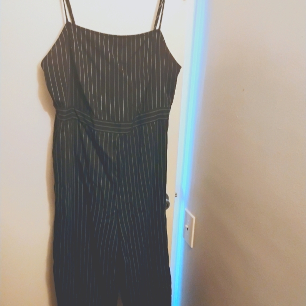 Navy Striped Women's Jumpsuit